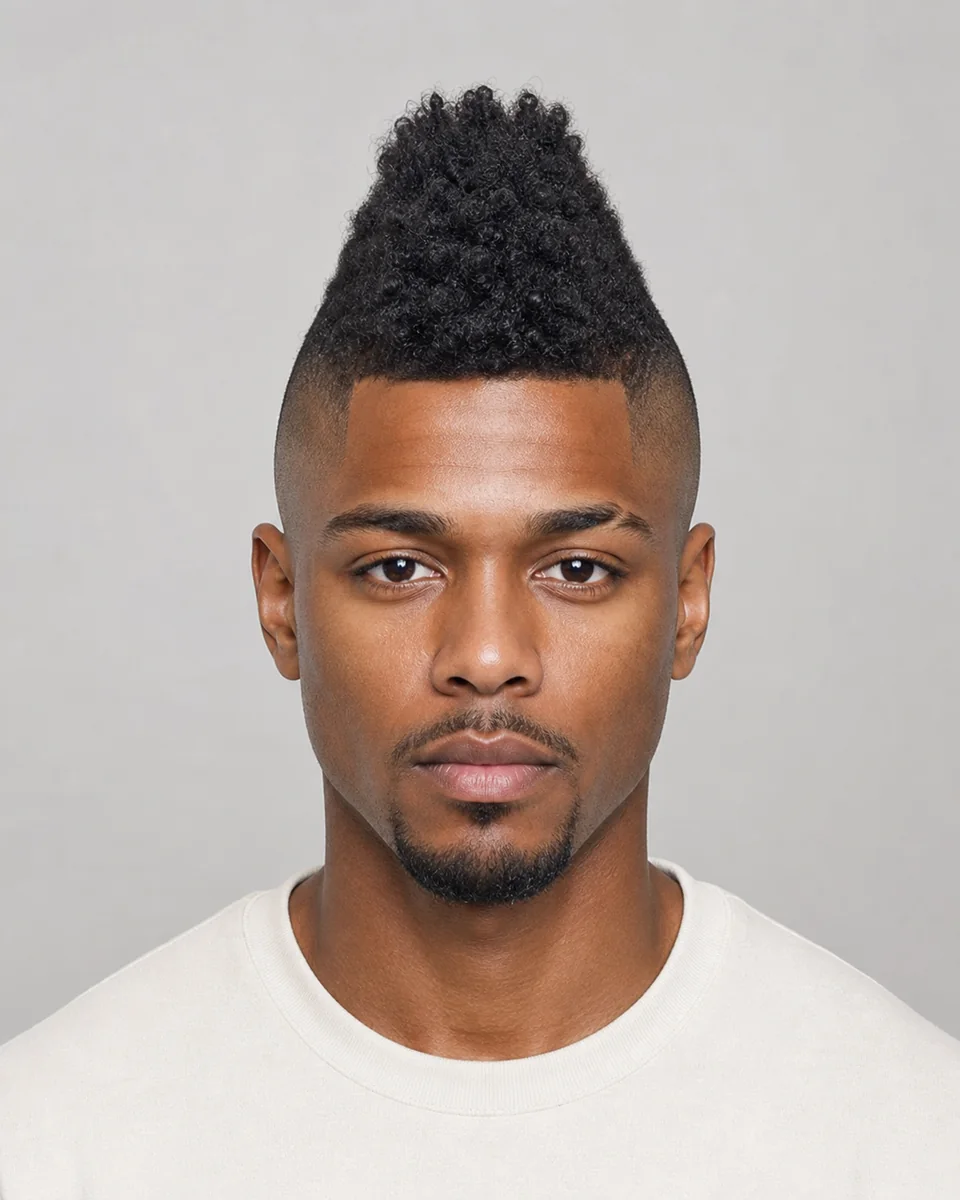 Frohawk — synthetic hairstyle study portrait