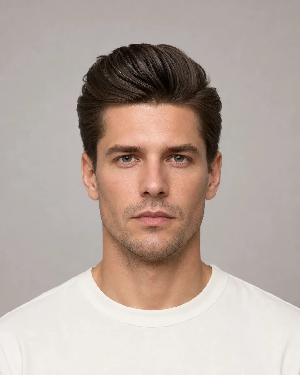 Classic quiff — synthetic hairstyle study portrait