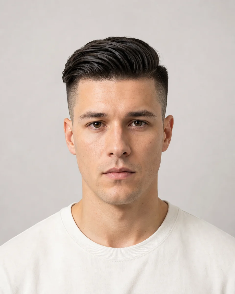 Classic undercut — synthetic hairstyle study portrait