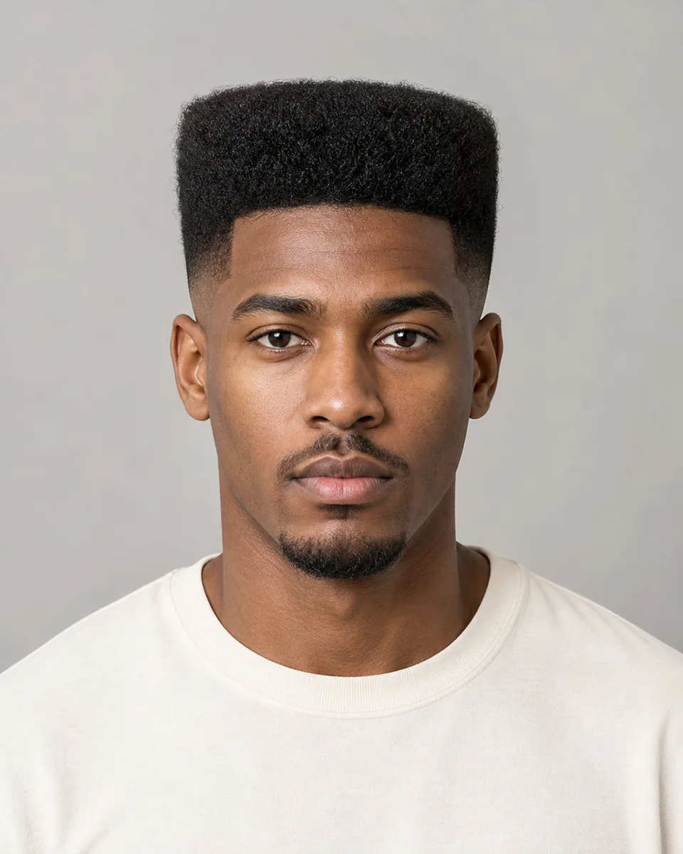 High-top fade — synthetic hairstyle study portrait