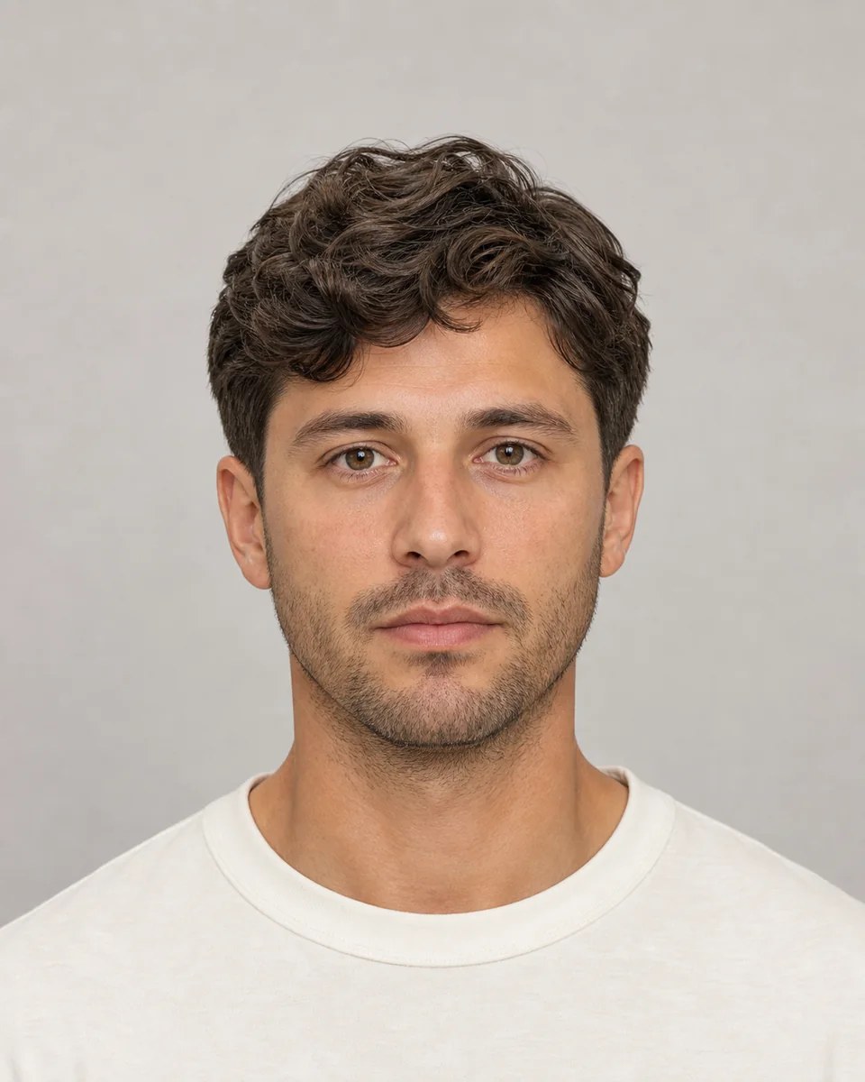 Scissor taper — synthetic hairstyle study portrait