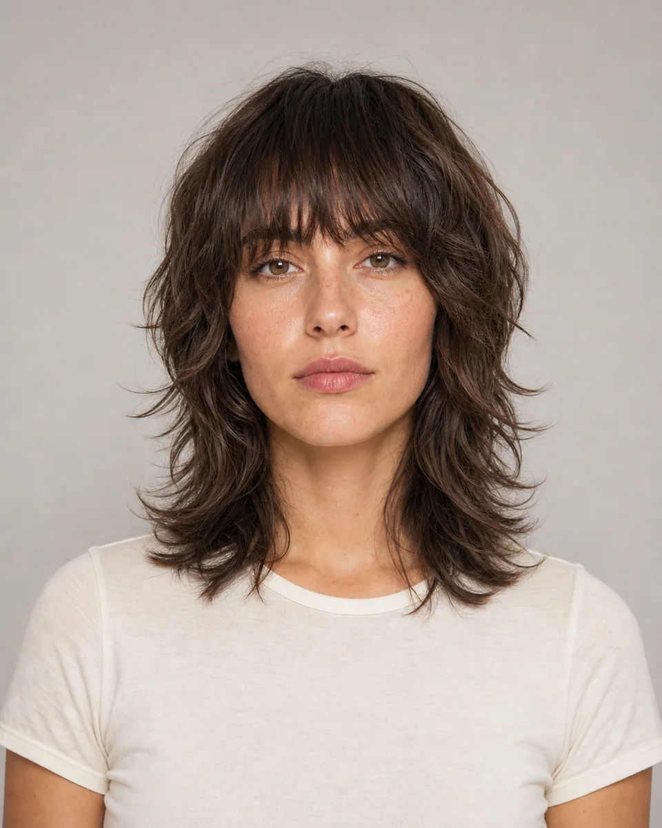 Classic shag — synthetic hairstyle study portrait