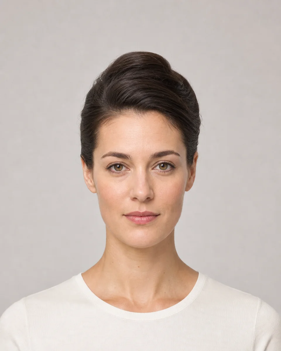 French twist — synthetic hairstyle study portrait